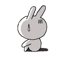 Rabbit pretty with all efforts 2 sticker #9252121