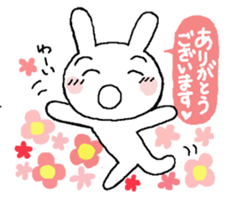 Rabbit pretty with all efforts 2 sticker #9252124