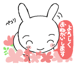 Rabbit pretty with all efforts 2 sticker #9252126