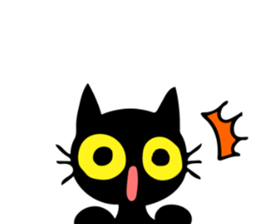 Very black cat 2 sticker #9253331