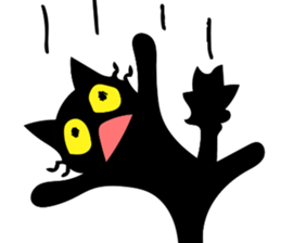 Very black cat 2 sticker #9253363