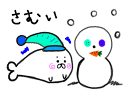 Sticker of the seal . sticker #9255238