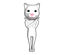 Gesture cat sticker #9256213