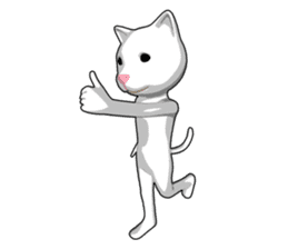 Gesture cat sticker #9256214