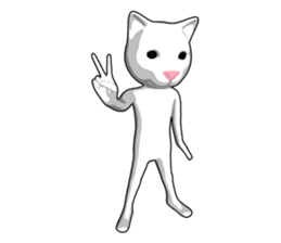 Gesture cat sticker #9256215
