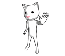 Gesture cat sticker #9256216