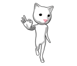Gesture cat sticker #9256217