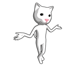 Gesture cat sticker #9256219