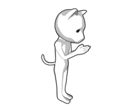 Gesture cat sticker #9256224