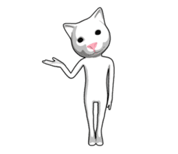 Gesture cat sticker #9256225