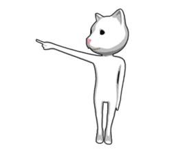 Gesture cat sticker #9256233