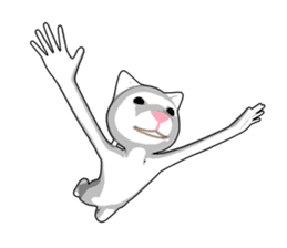 Gesture cat sticker #9256238