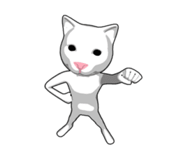 Gesture cat sticker #9256242