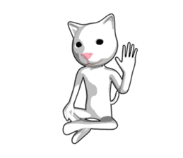 Gesture cat sticker #9256245