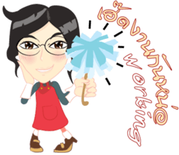 Cartoon Isan thailand v.lady home keeper sticker #9256489