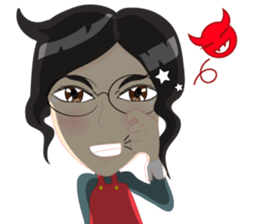 Cartoon Isan thailand v.lady home keeper sticker #9256503