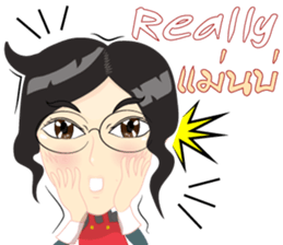 Cartoon Isan thailand v.lady home keeper sticker #9256505