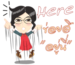 Cartoon Isan thailand v.lady home keeper sticker #9256506