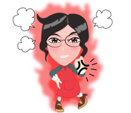 Cartoon Isan thailand v.lady home keeper sticker #9256518