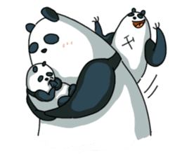 Panda & Chickens 2:My Family sticker #9257254