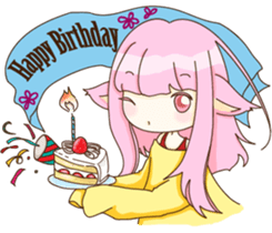 Cat girl Yu & Cat boy Black sticker #9261176