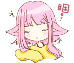 Cat girl Yu & Cat boy Black sticker #9261184