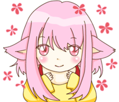 Cat girl Yu & Cat boy Black sticker #9261195