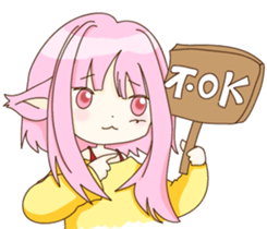 Cat girl Yu & Cat boy Black sticker #9261199