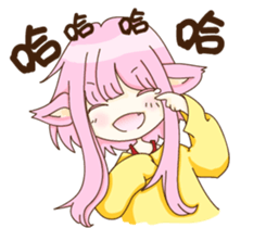 Cat girl Yu & Cat boy Black sticker #9261207