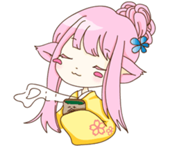 Cat girl Yu & Cat boy Black sticker #9261212