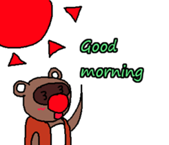 Drunken racoon dog (English) sticker #9261625