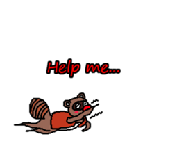 Drunken racoon dog (English) sticker #9261628
