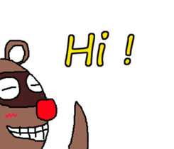 Drunken racoon dog (English) sticker #9261629