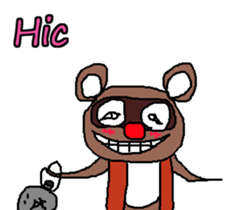 Drunken racoon dog (English) sticker #9261630