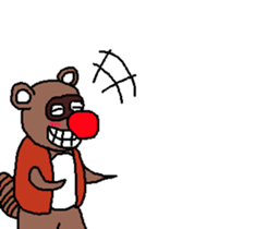 Drunken racoon dog (English) sticker #9261641