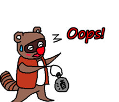 Drunken racoon dog (English) sticker #9261645