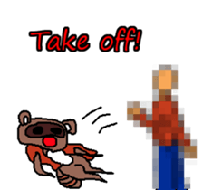 Drunken racoon dog (English) sticker #9261648