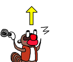 Drunken racoon dog (English) sticker #9261651