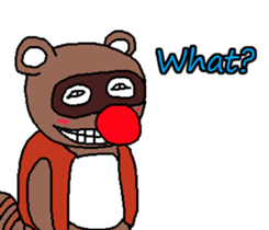 Drunken racoon dog (English) sticker #9261652
