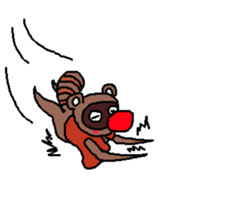 Drunken racoon dog (English) sticker #9261653