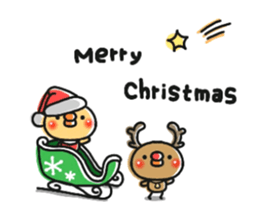 Sticker of a small chick's Winter sticker #9261657