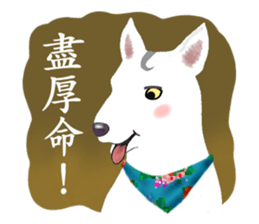 White Dog (Hakka Ver.) sticker #9263399