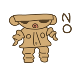 Leave the clay figures sticker #9264311