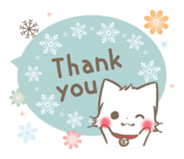 mild-fluffy-White-cat-Balloon sticker #9266349