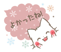 mild-fluffy-White-cat-Balloon sticker #9266361