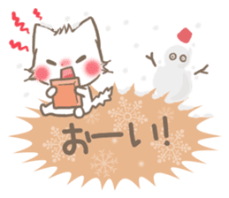 mild-fluffy-White-cat-Balloon sticker #9266370
