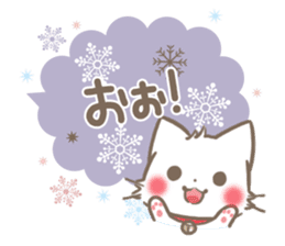 mild-fluffy-White-cat-Balloon sticker #9266374
