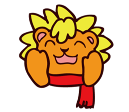 CHEERFUL LION WINTER sticker #9266940