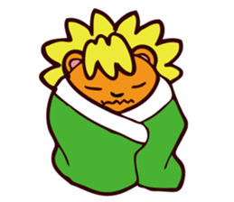 CHEERFUL LION WINTER sticker #9266947