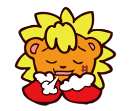 CHEERFUL LION WINTER sticker #9266958